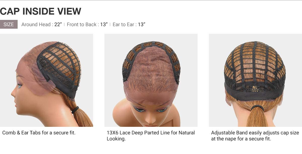 Sensationnel What Lace 13x6 wig, care and styling-friendly fiber supports heat styling up to high temps.