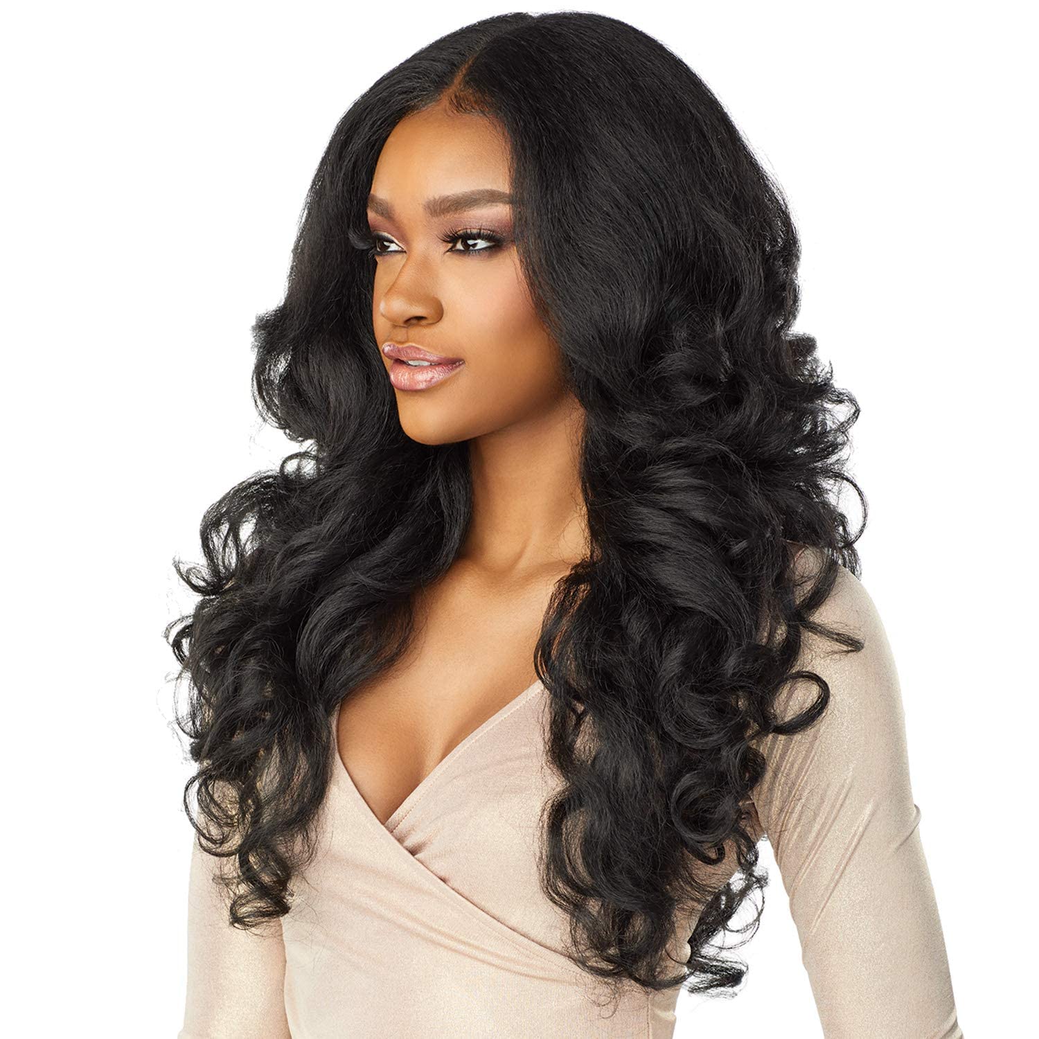 Sensationnel What Lace 13x6 wig, ear-to-ear transparent lace for natural front line.