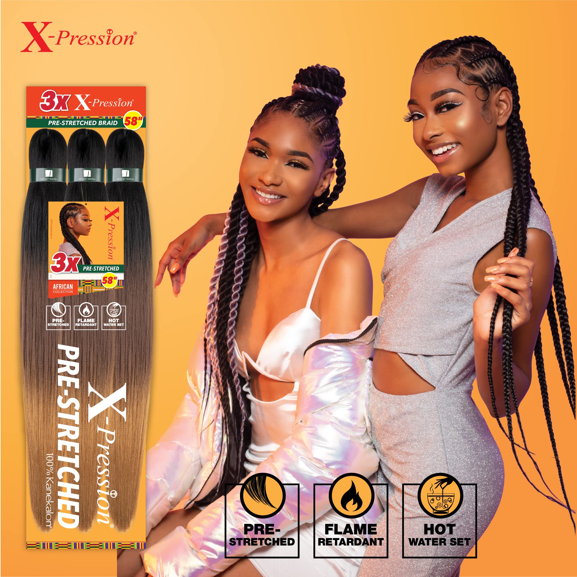 Sensationnel X-pression 30 light auburn braid adds warm color