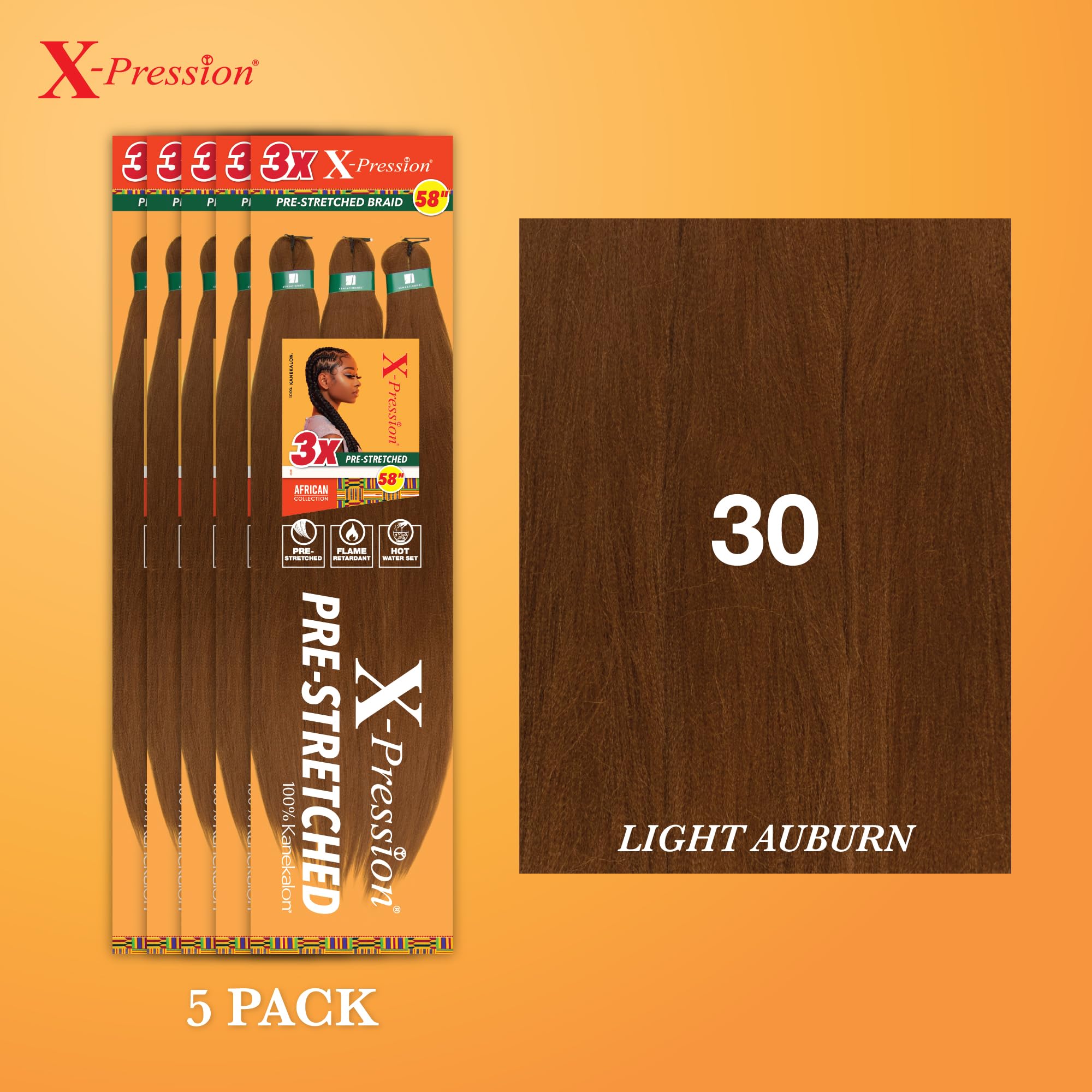 Sensationnel X-pression flame retardant kanekalon braid 58 inch for durable wear