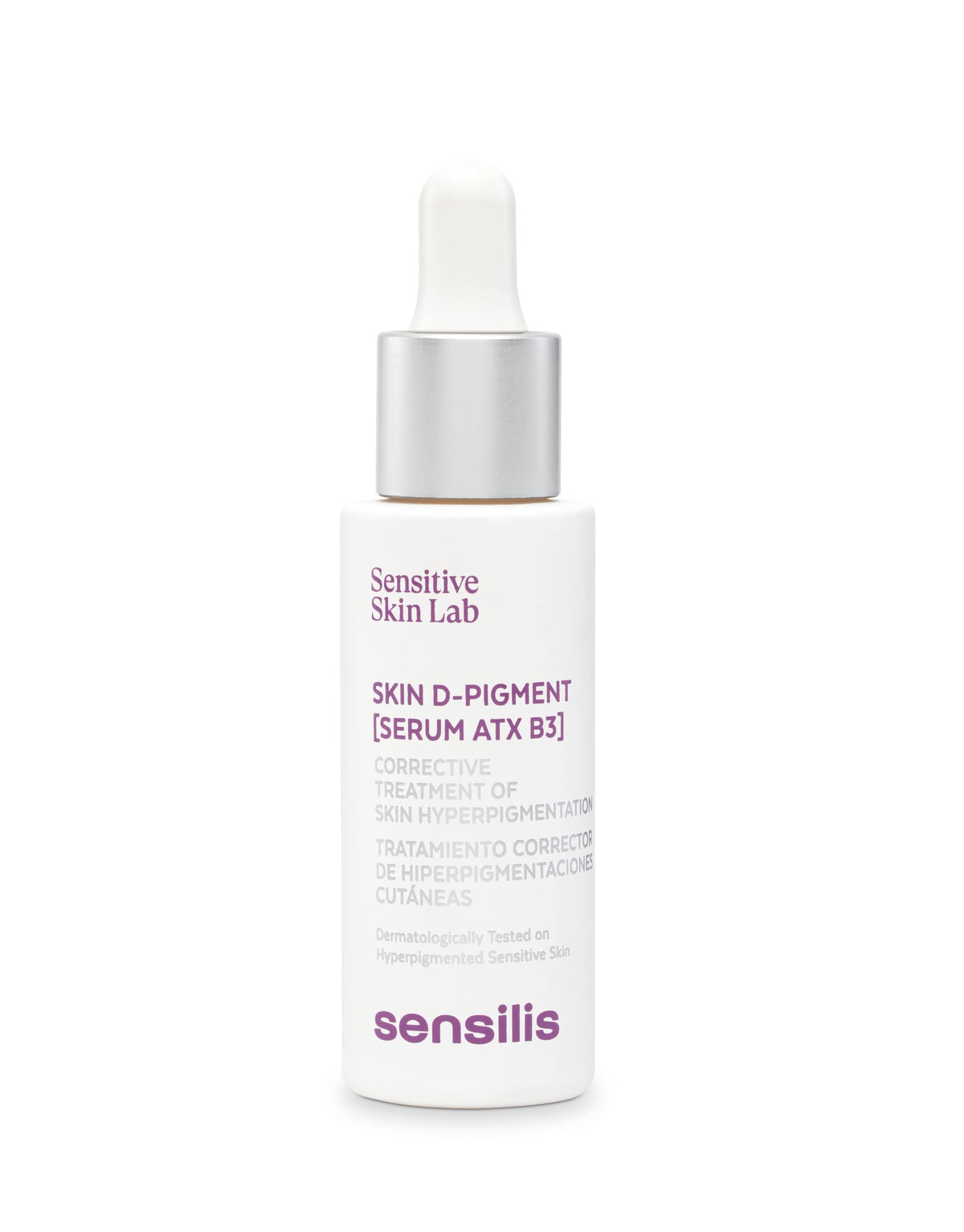 Sensilis D-Pigment Serum ATX B3 bottle designed to support a more even complexion.