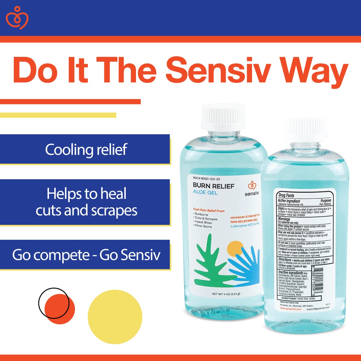 Sensiv generously applied to affected skin for best results
