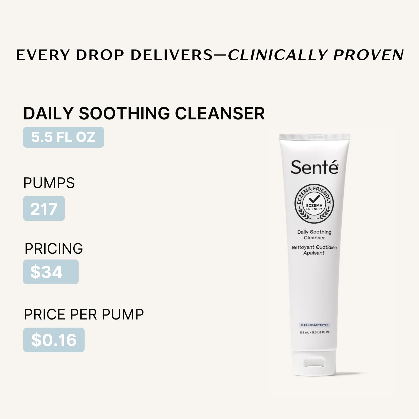 Packaging with fragrance-free label and dermatologist-tested claim
