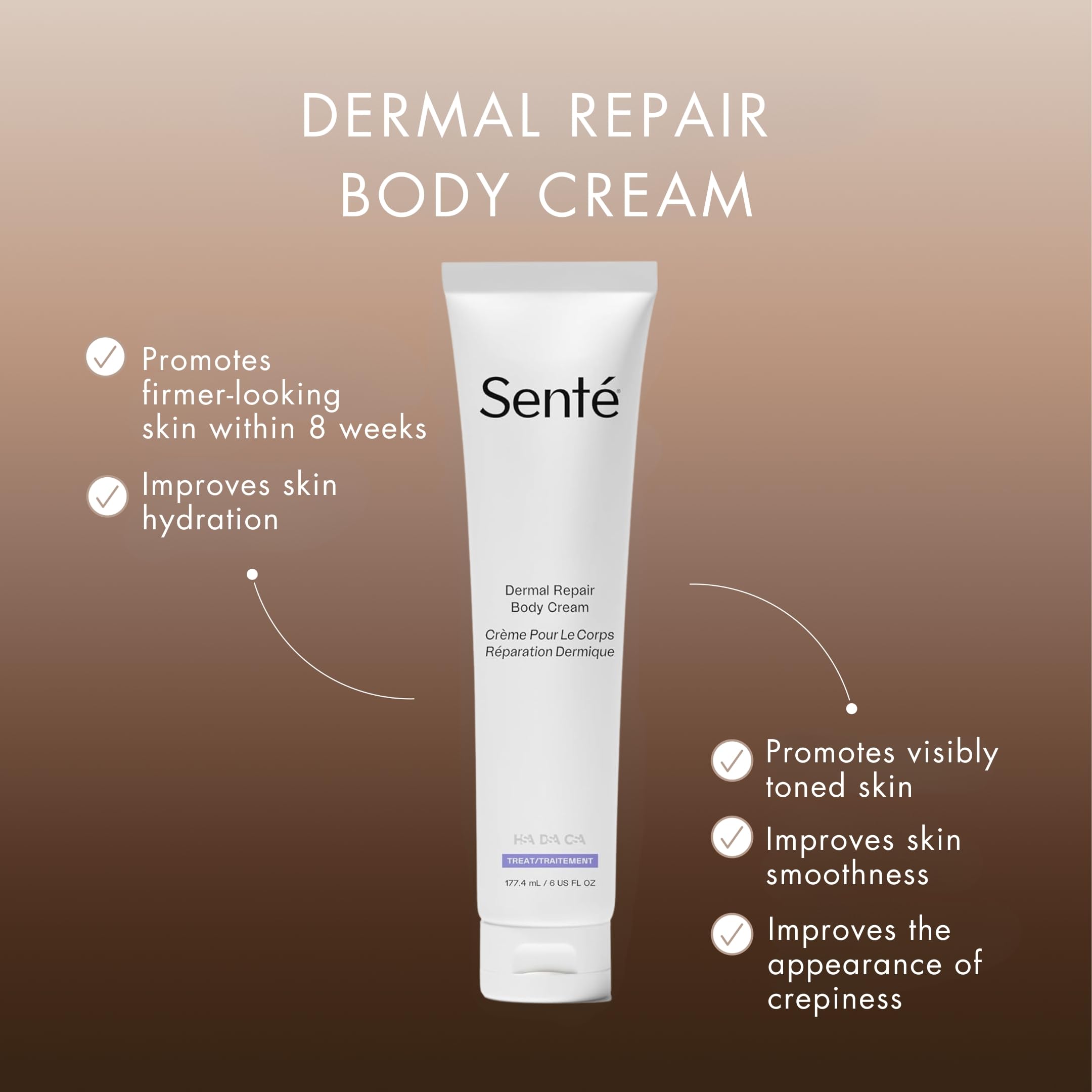 Sente cream applied to forearm demonstrating hydration and smoothness