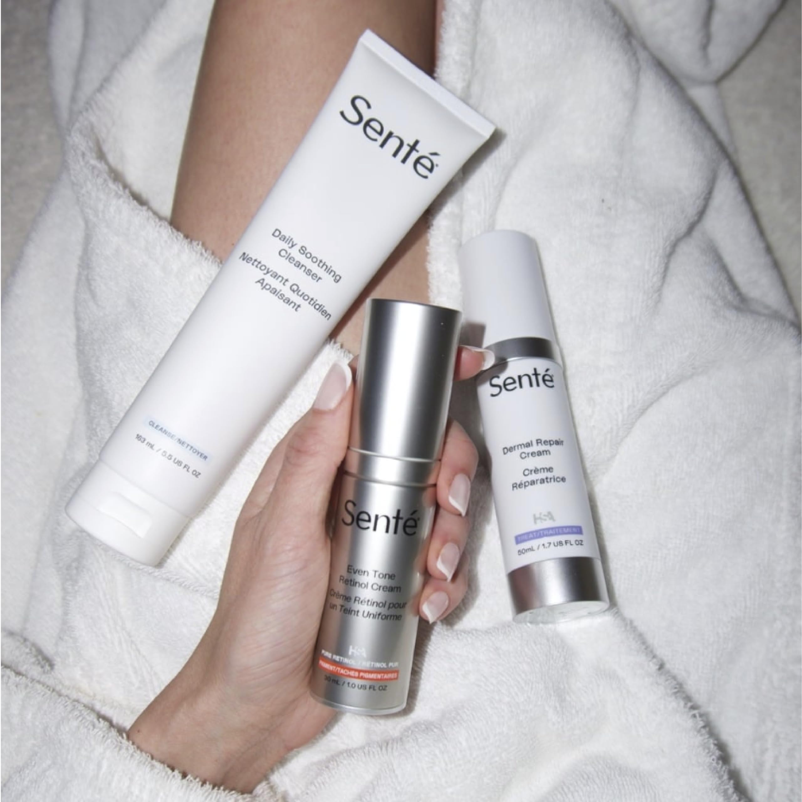 Sente Even Tone Retinol Cream concept image suggesting gradual hyperpigmentation improvement