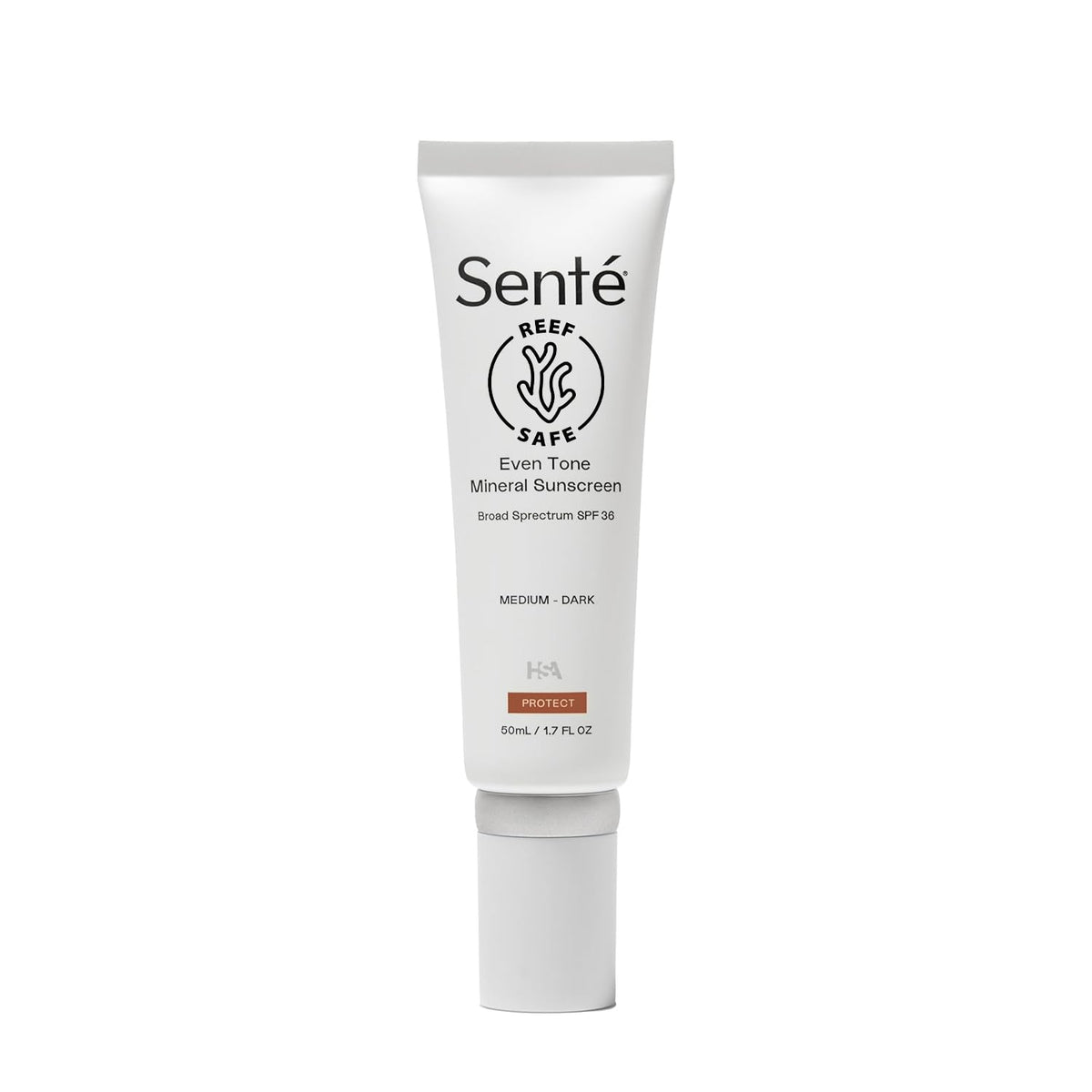 Senté Even Tone Sunscreen bottle with a lightweight mineral protection for daily use