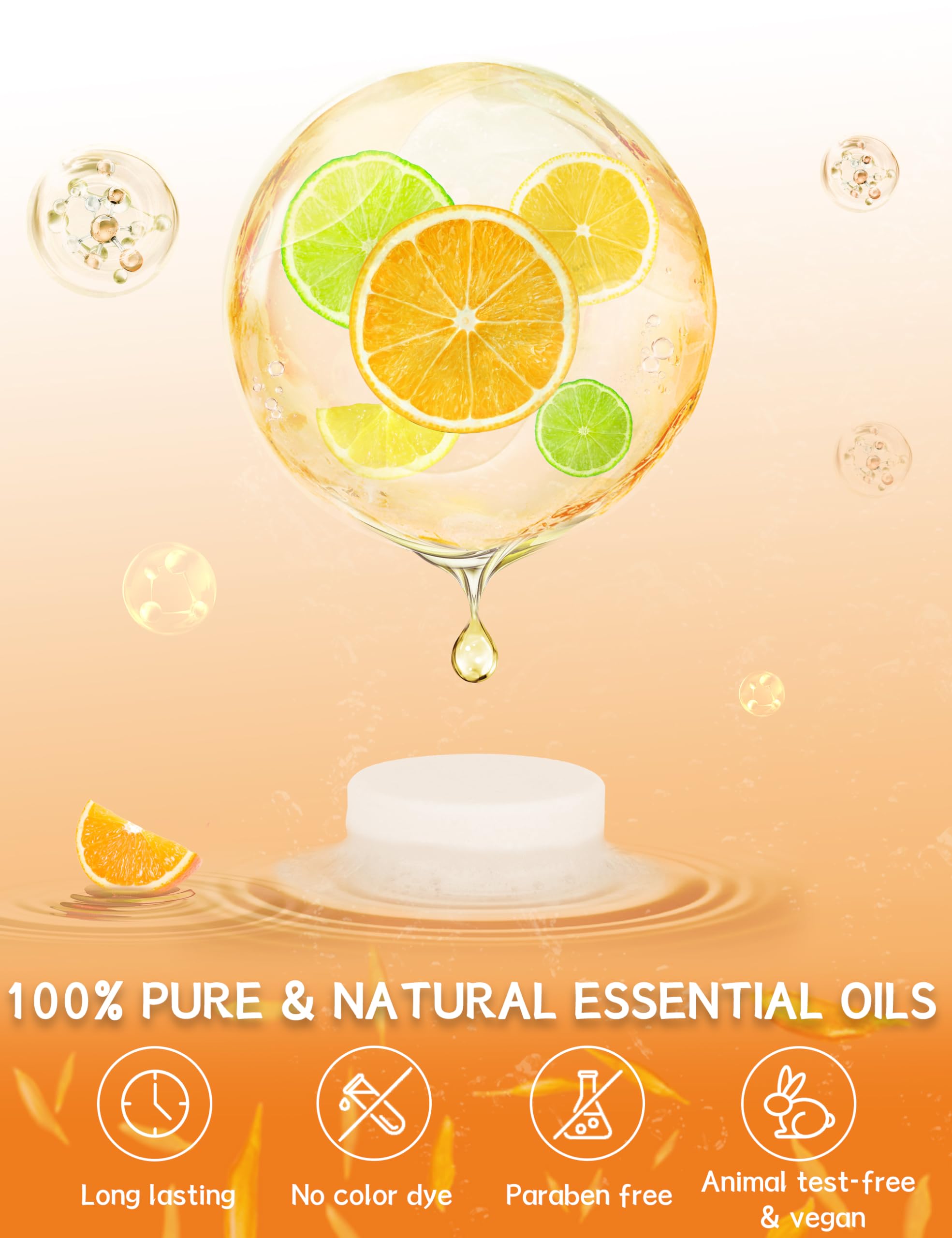 SEONNIX shower steamers Tangerine Lemon pack-3 refresh senses after a workout