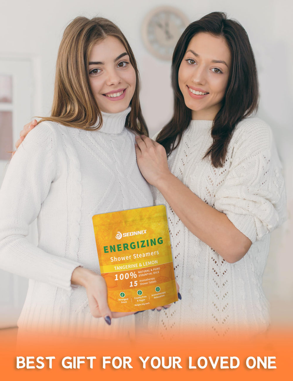SEONNIX shower steamers Tangerine Lemon pack-7 elevate self-care routine