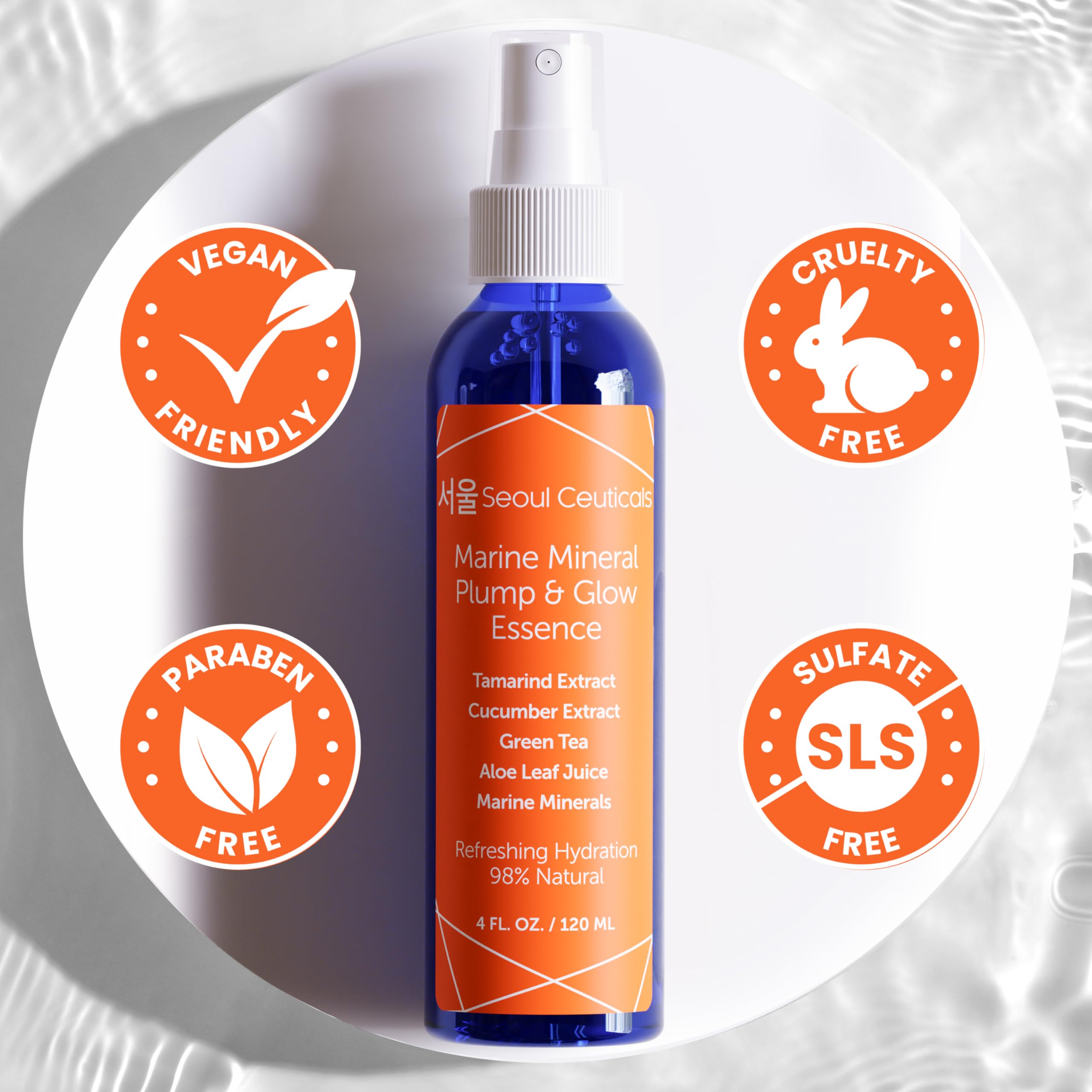 SeoulCeuticals application spray demonstrates quick, even mist delivery.