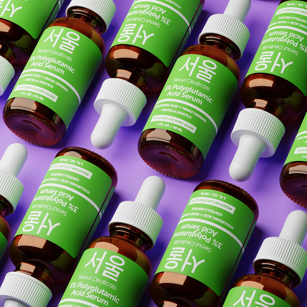 SeoulCeuticals Serum applied before moisturizer to boost hydration.