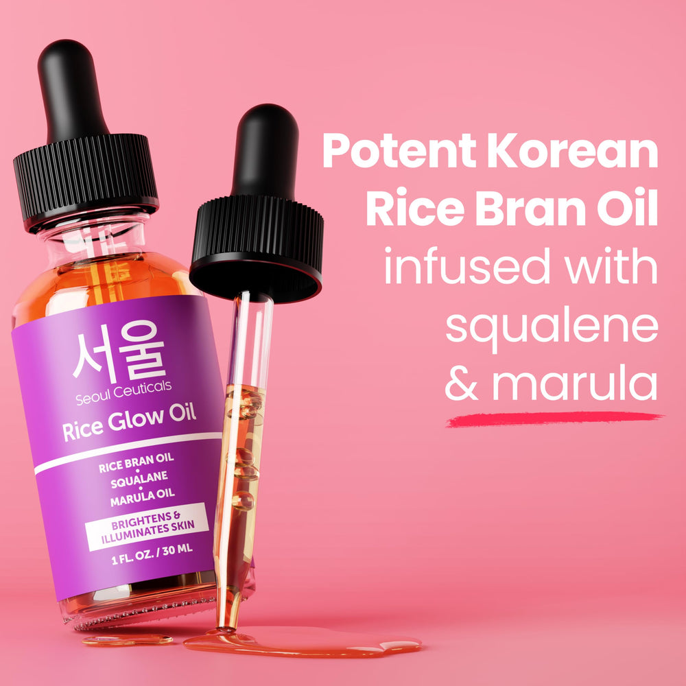 SeoulCeuticals Rice Bran Oil Ferulic close-up emphasizes antioxidant support.