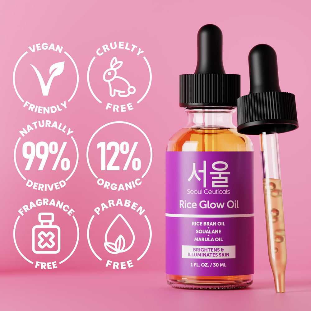 SeoulCeuticals Rice Bran Oil with Squalane highlights antioxidant pairing.