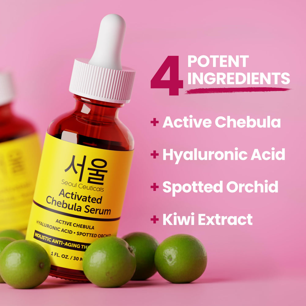 Pipette du Chebula SeoulCeuticals pour doser le soin visage avec précision.