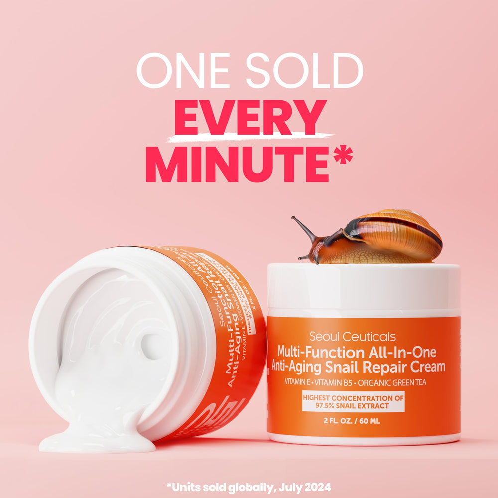 SeoulCeuticals snail mucin moisturizer with aloe and jojoba.