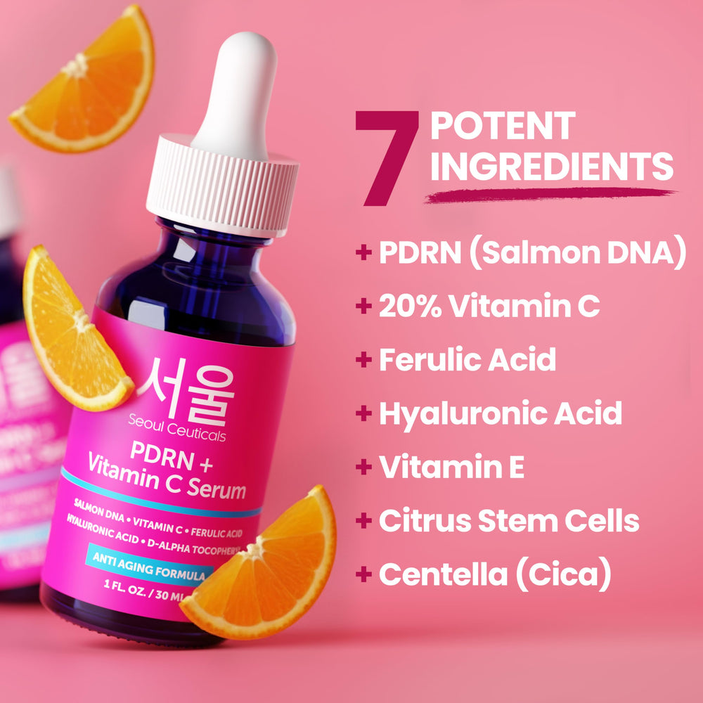 SeoulCeuticals Vitamin C serum glow shot illustrating brightening potential.