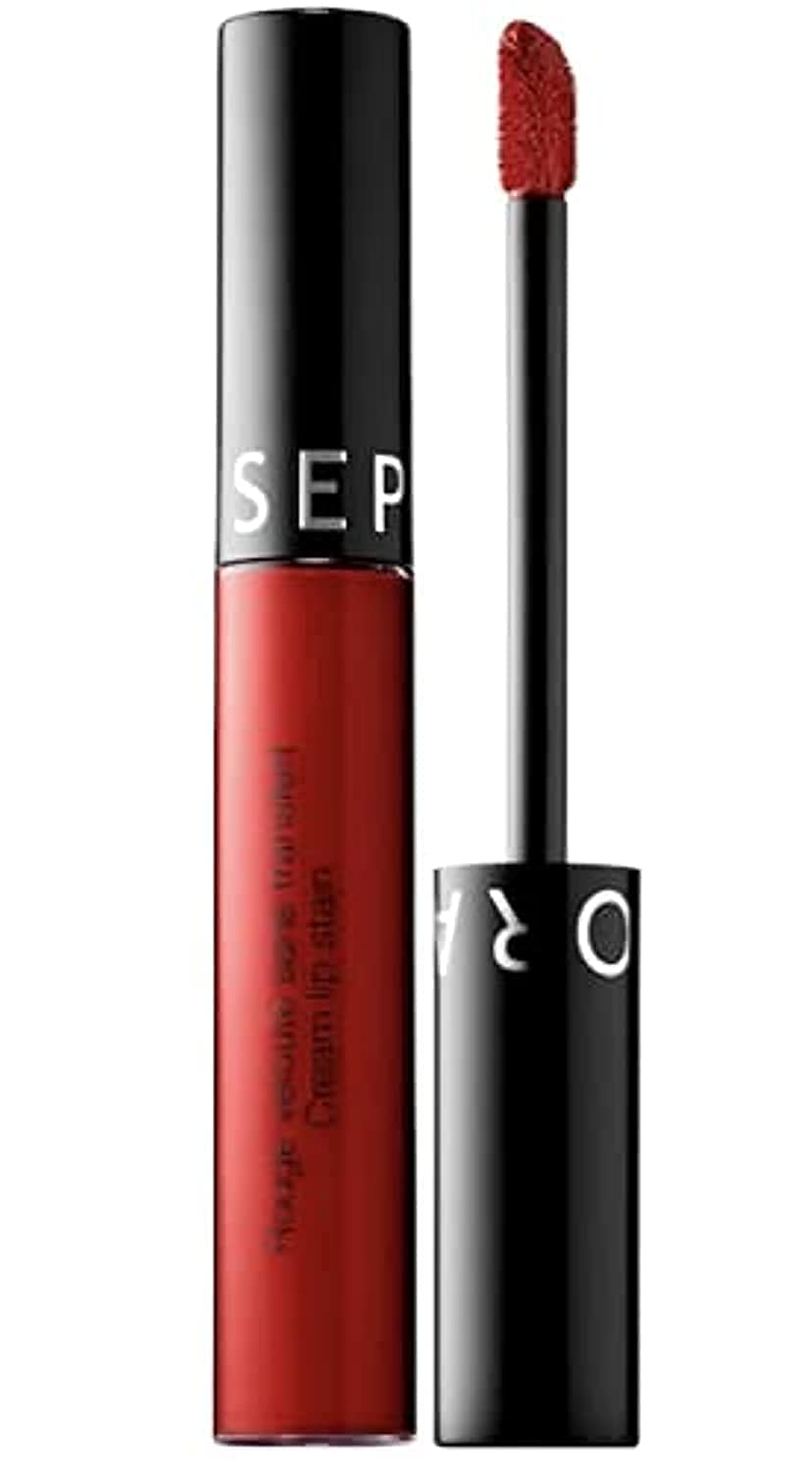 SEPHORA COLLECTION Cream Lip Stain Red Desert, front view, long-lasting color.