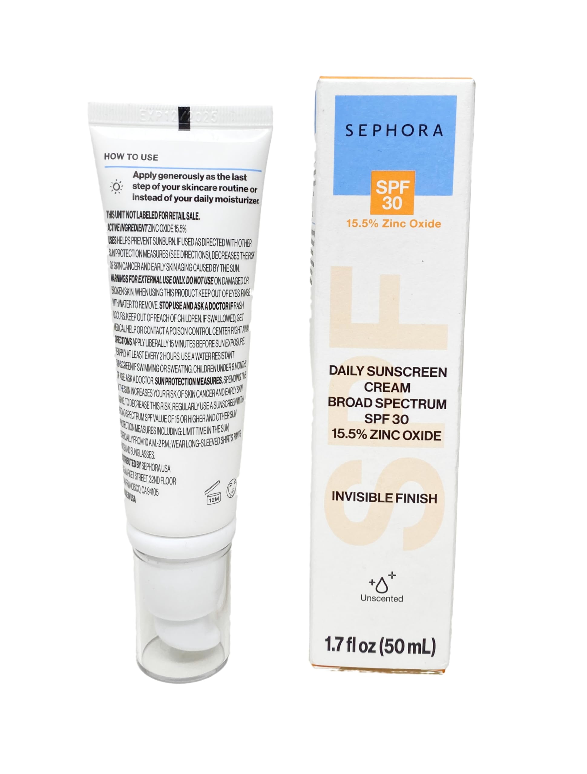 Sephora Collection Daily Sunscreen Cream SPF 30 pump enables quick, lightweight sun protection.