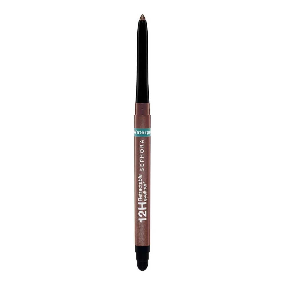 Sephora Collection waterproof retractable eyeliner Shimmer Taupe, close-up for defined look