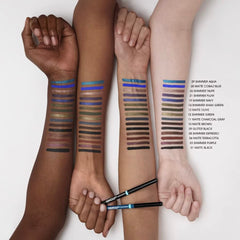SEPHORA Collection 12HR waterproof eyeliner swatch demonstrating long wear along the lash line.