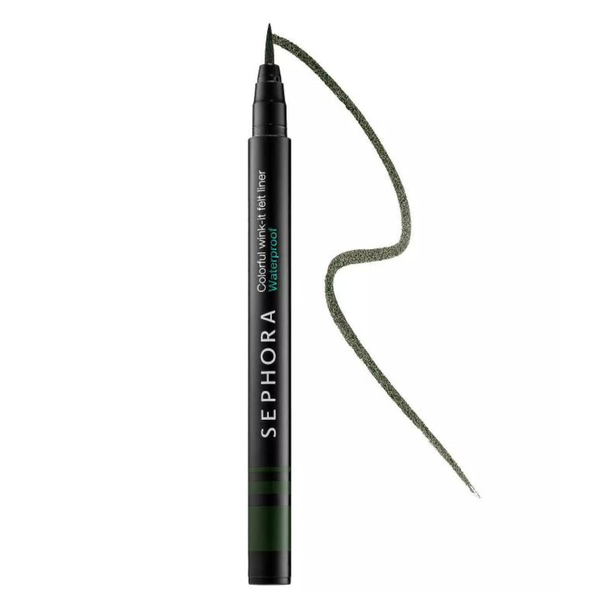 SEPHORA Wink-It Felt Liner Army Babe in dark green offers precise, long-wearing definition