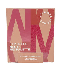 SEPHORA Mega Mix Palette Rebellious Rosey Nude swatches for versatile day-to-night looks.