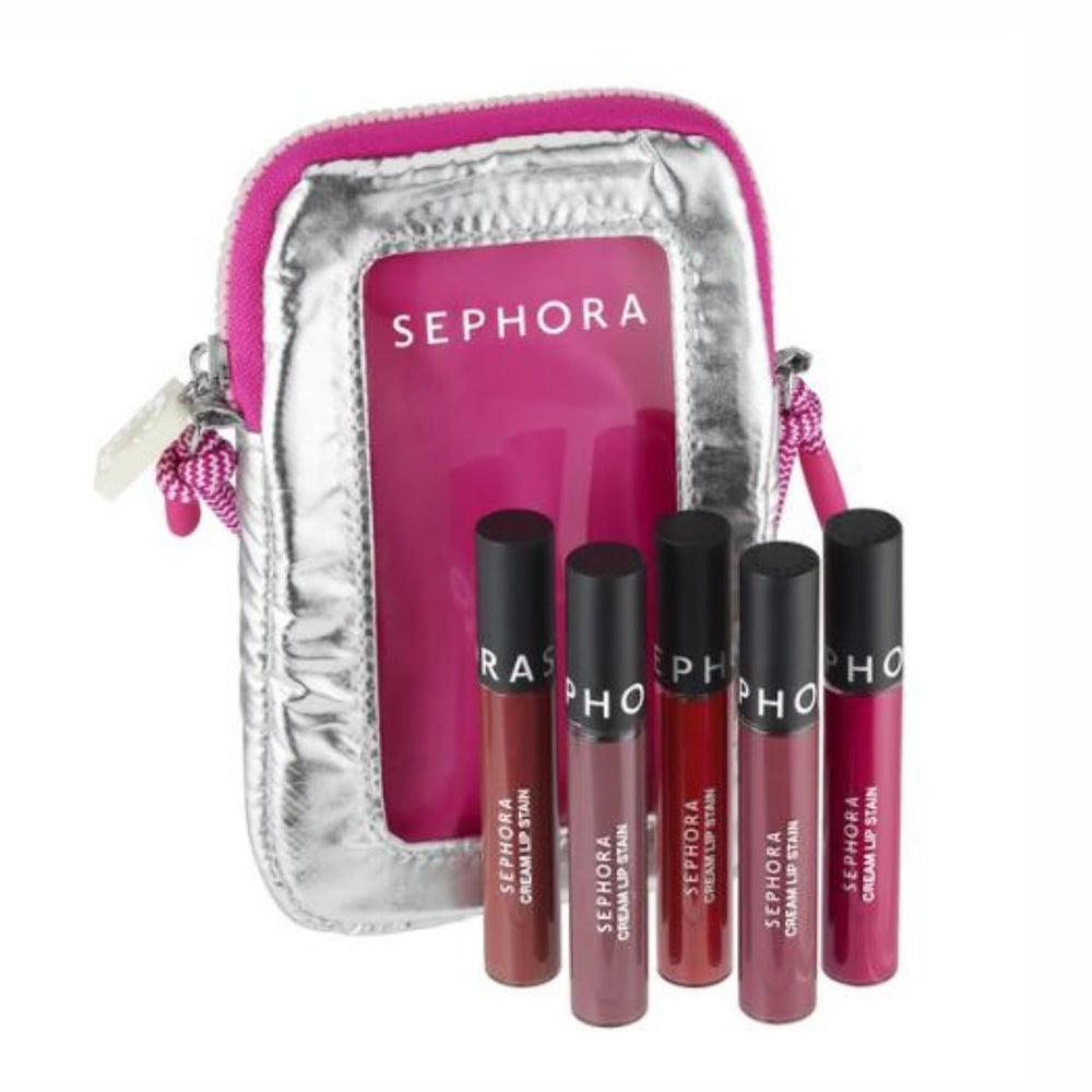 SEPHORA Moving Lights 5 Cream Lip Stain set with five shades for long-lasting color.