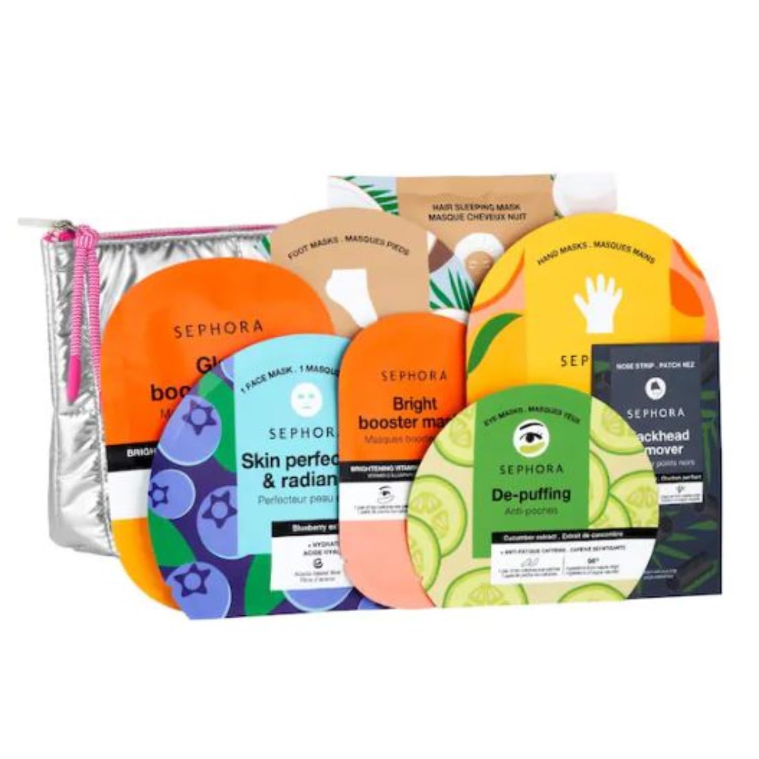 SEPHORA Moving Lights face and body masks for glow and hydration.