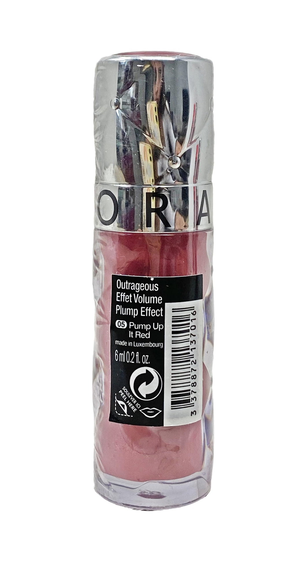 Closeup of applicator applying SEPHORA Outrageous Plump Lip Gloss for a glossy, fuller look