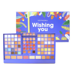 SEPHORA Wishing You Blockbuster palette packaging, elegant and gift-ready for holidays.