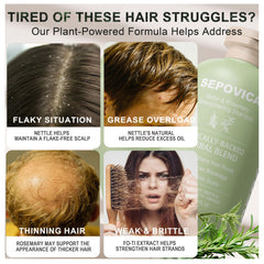 SEPOVICA nettle & rosemary shampoo for hair growth visualization