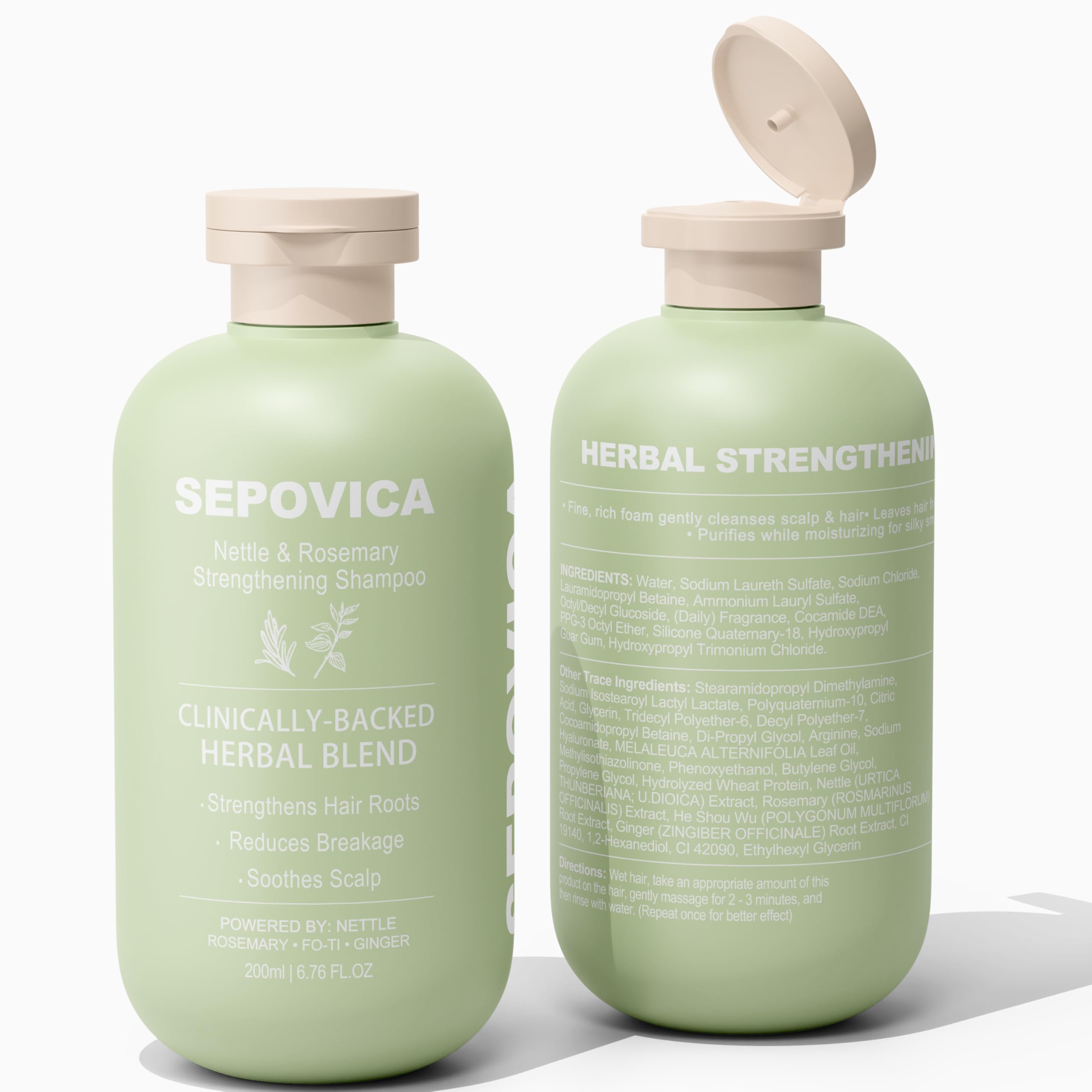 SEPOVICA nettle & rosemary shampoo eco packaging