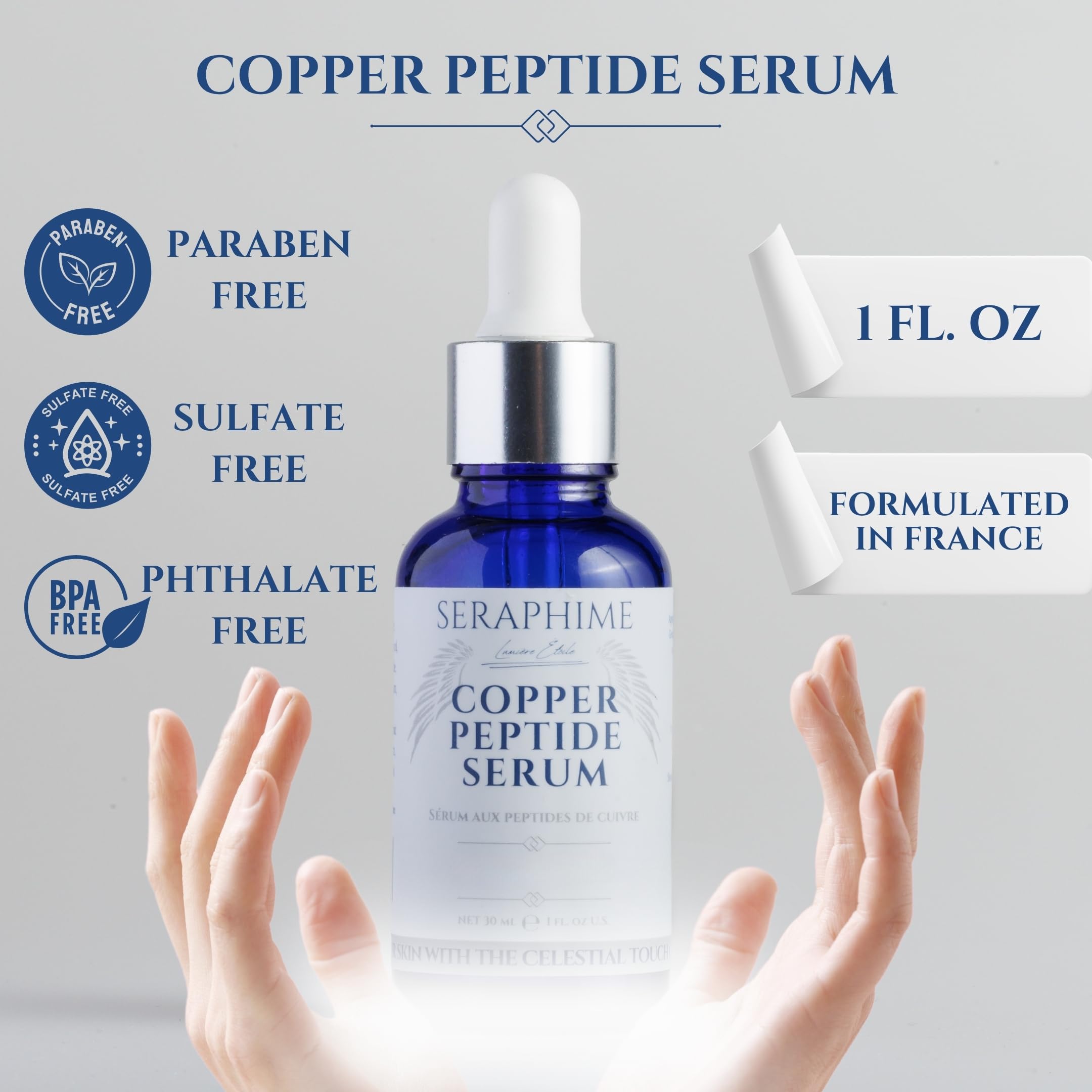 Lightweight Seraphime serum absorbs quickly without greasy residue.