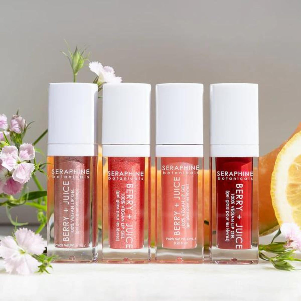 Seraphine Botanicals Berry + Juice lips with glossy berry tint and hydration