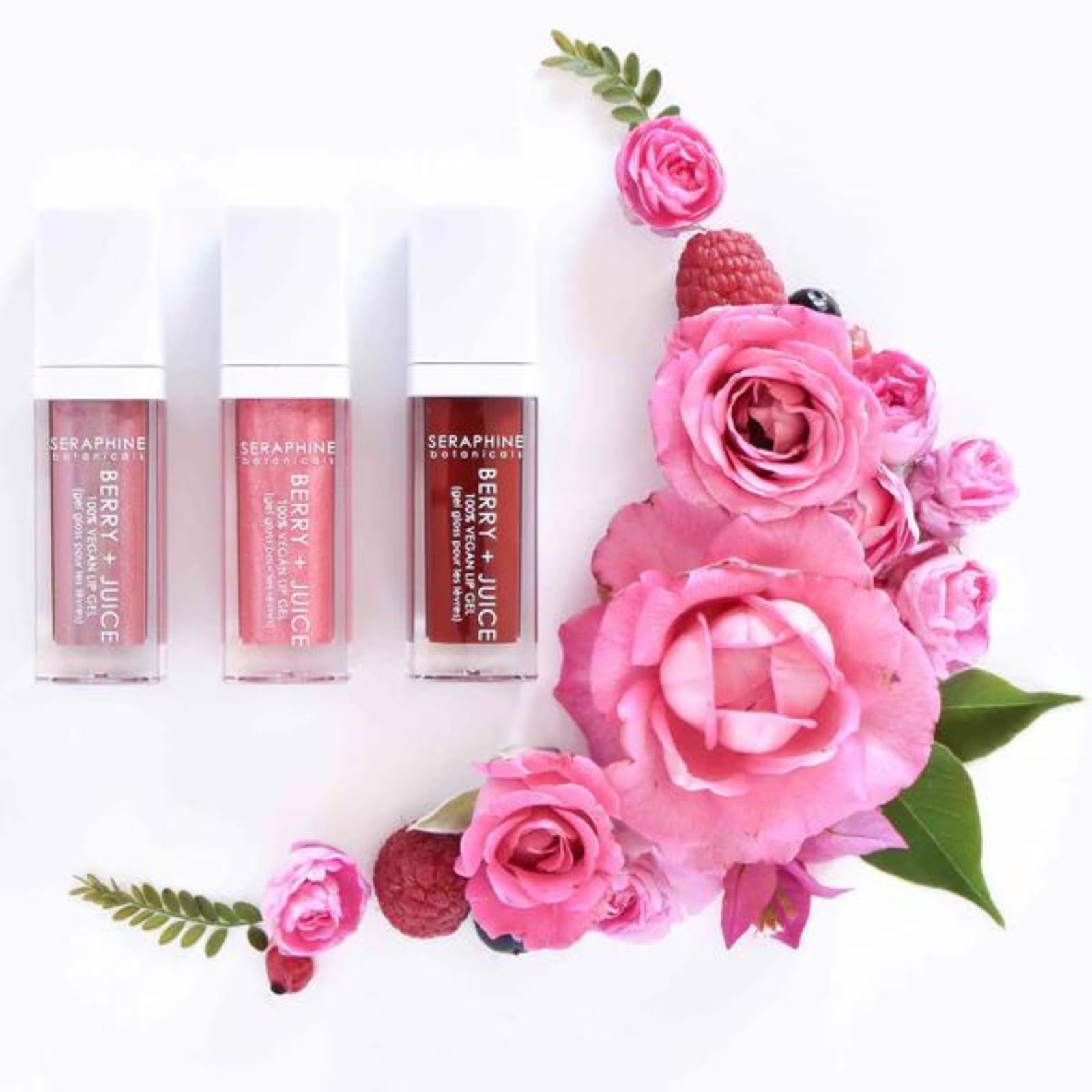 Seraphine Botanicals Berry + Juice ingredients including shea butter and berry extracts