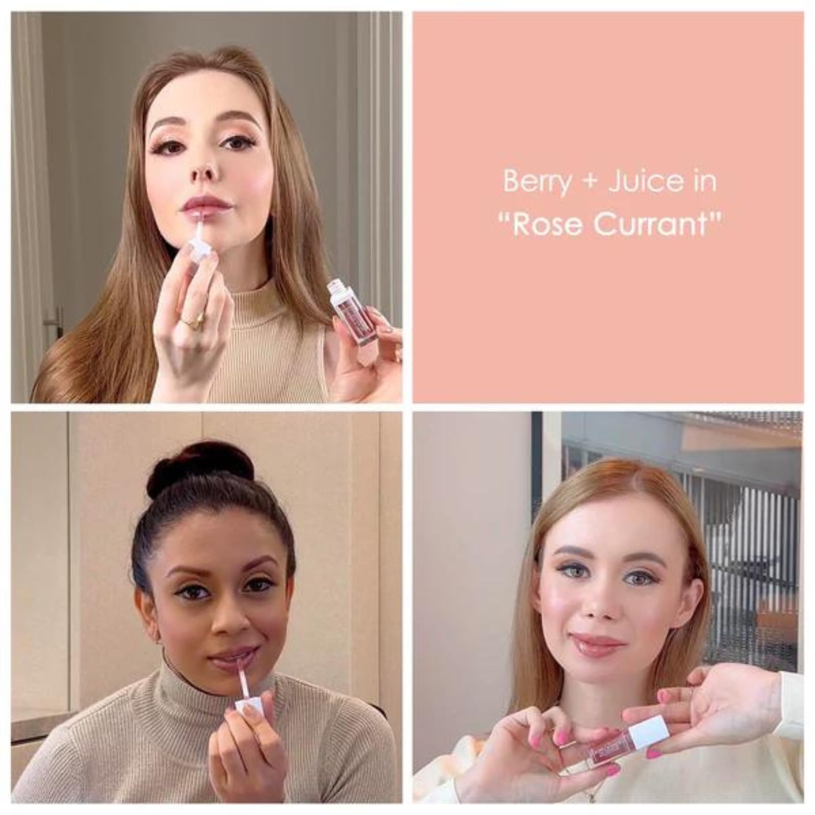 Seraphine Botanicals Berry + Juice vegan lip gel packaging and label
