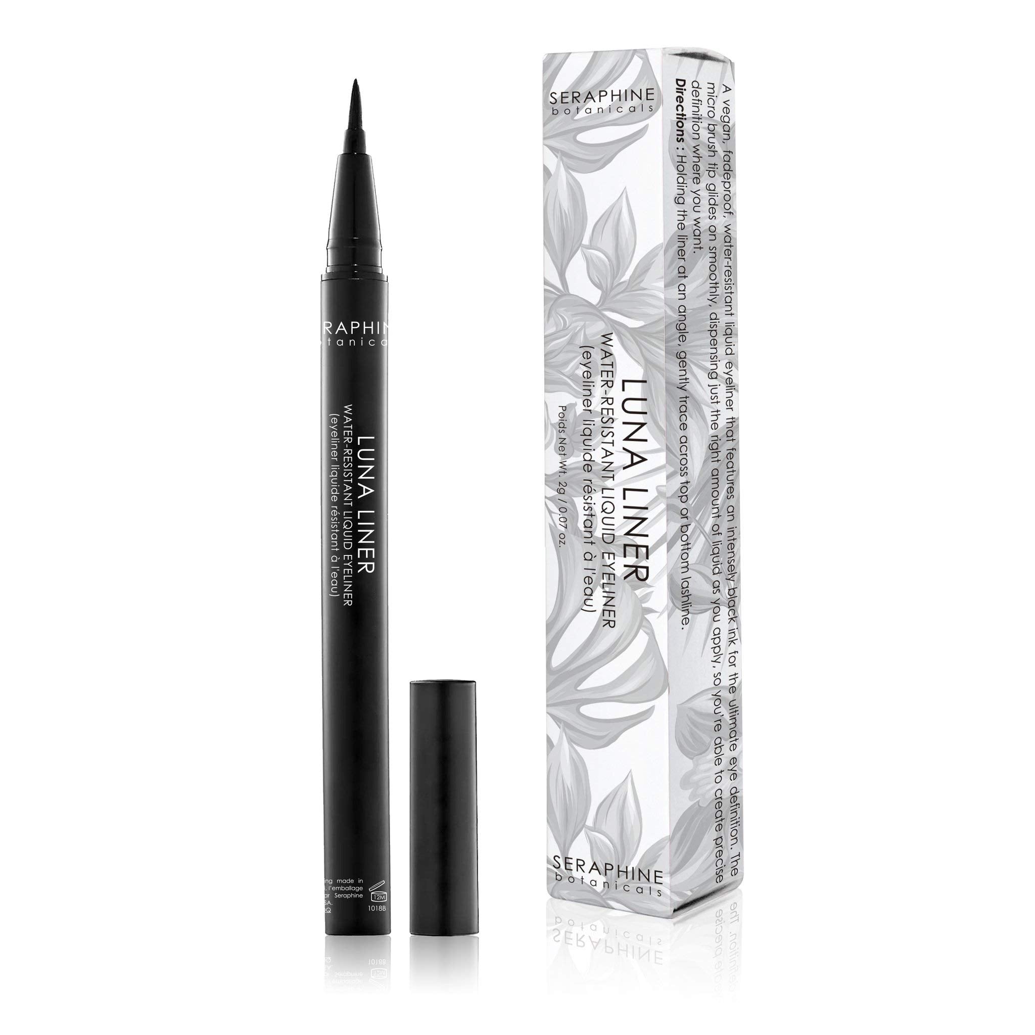 Seraphine Botanicals Luna ultra-fine tip close-up for precise eyeliner control.