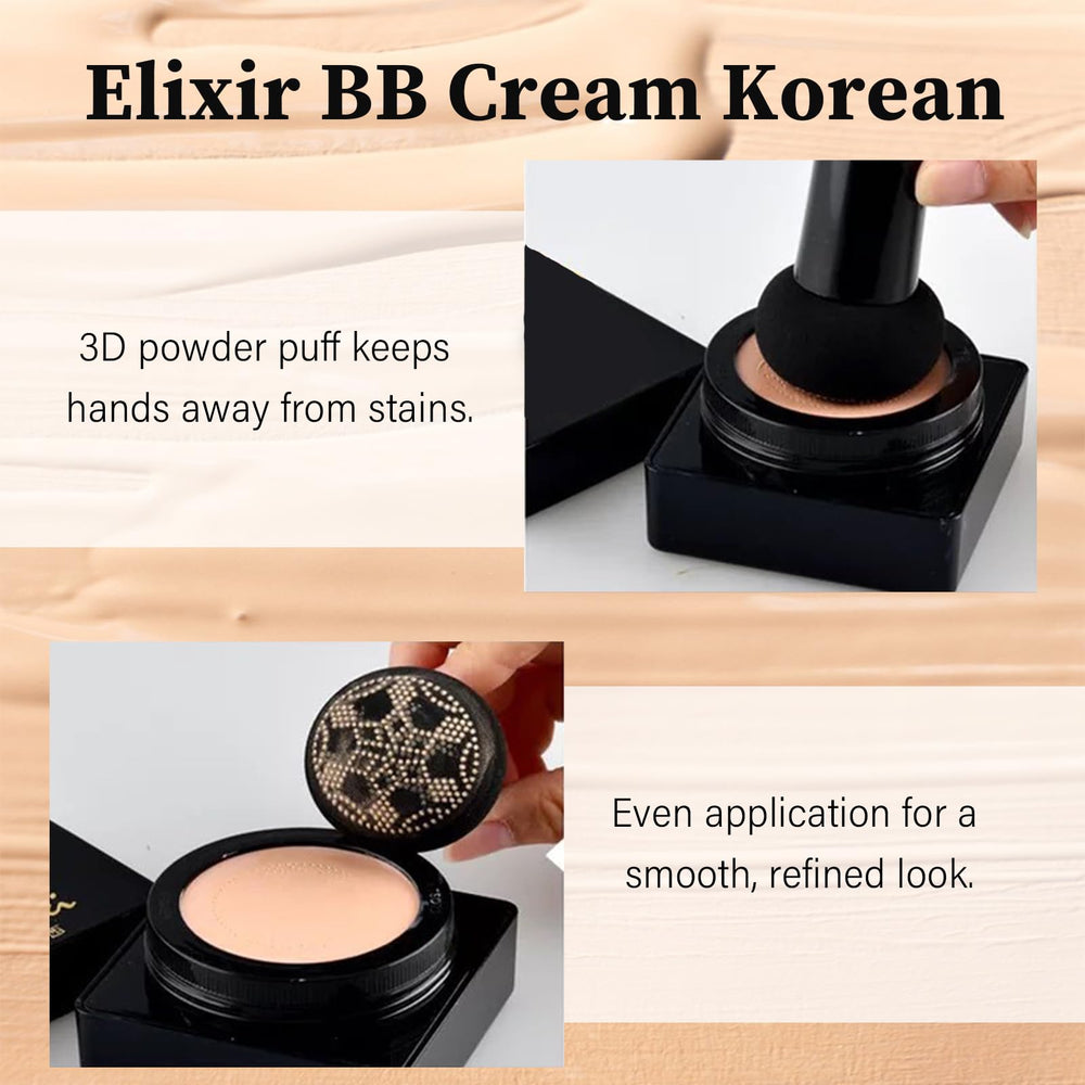 SerentiaElixir BB Cream waterproof sweat-proof formula maintains fresh look.