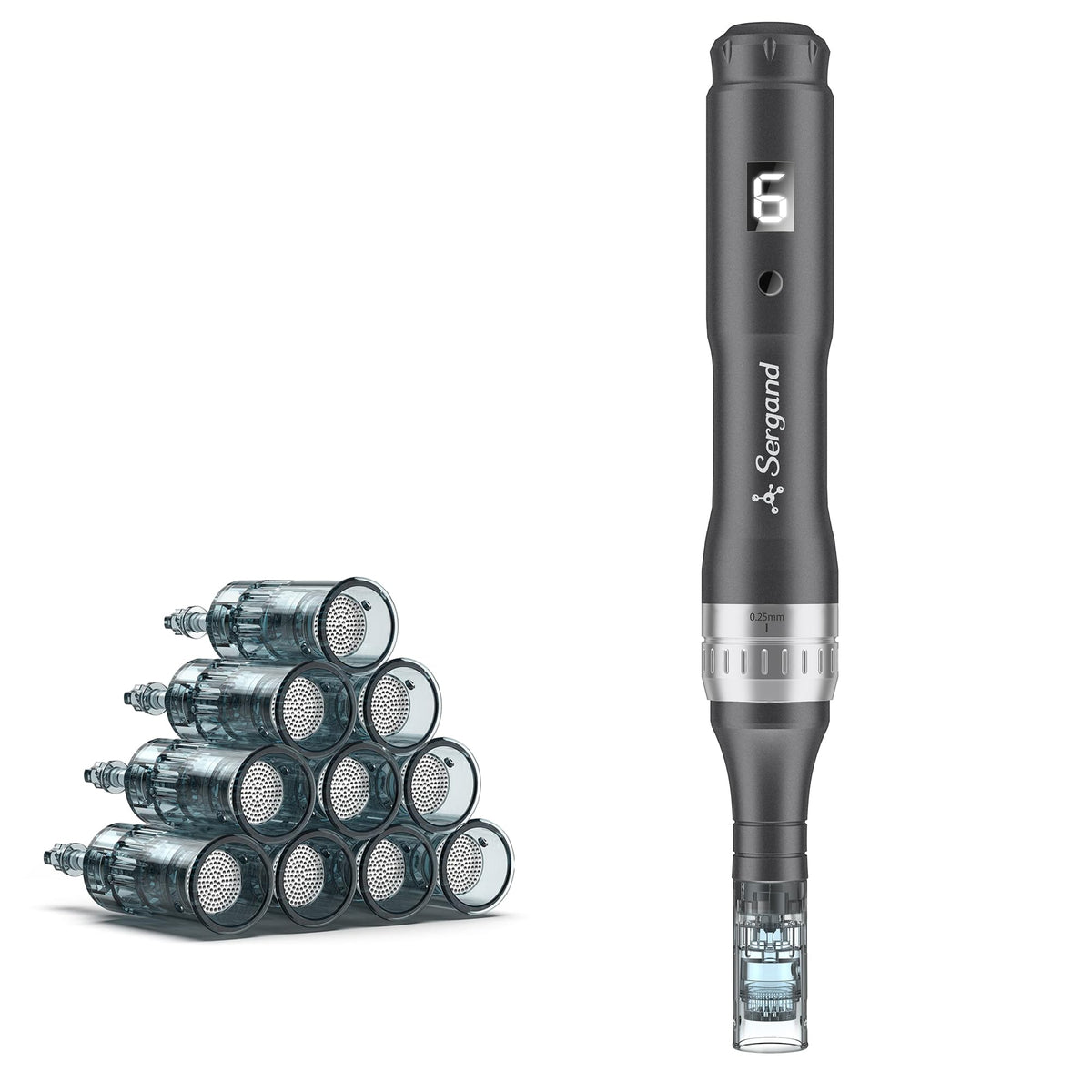 Sergand microneedle derma roller pen with ergonomic handle for comfortable at-home use.