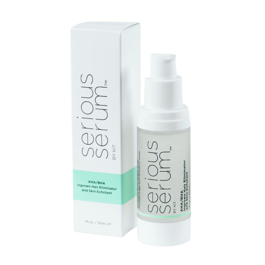 Serious Serum exfoliating bottle application promotes smoother skin