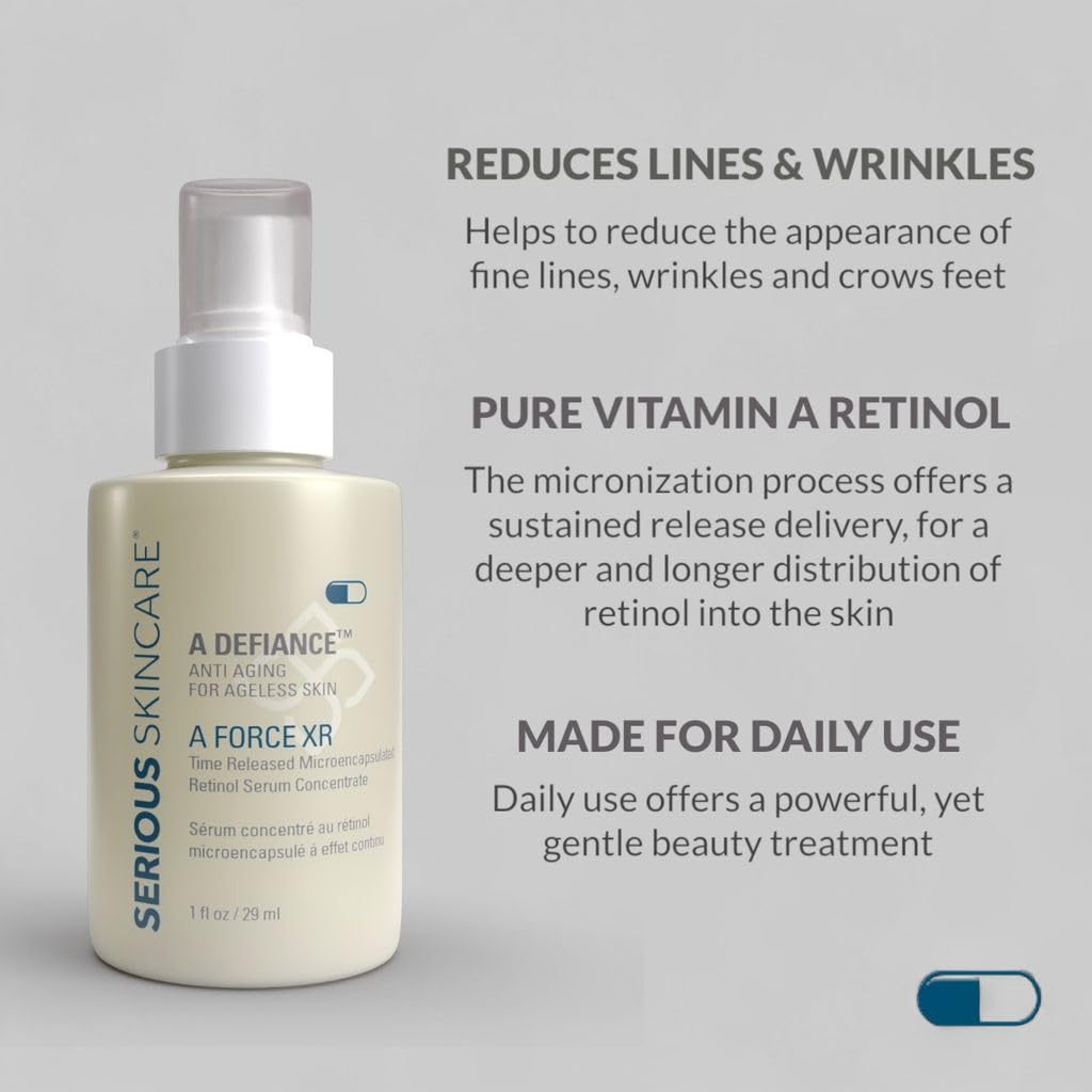Serious Skincare A Force XR serum swirl shows lightweight texture