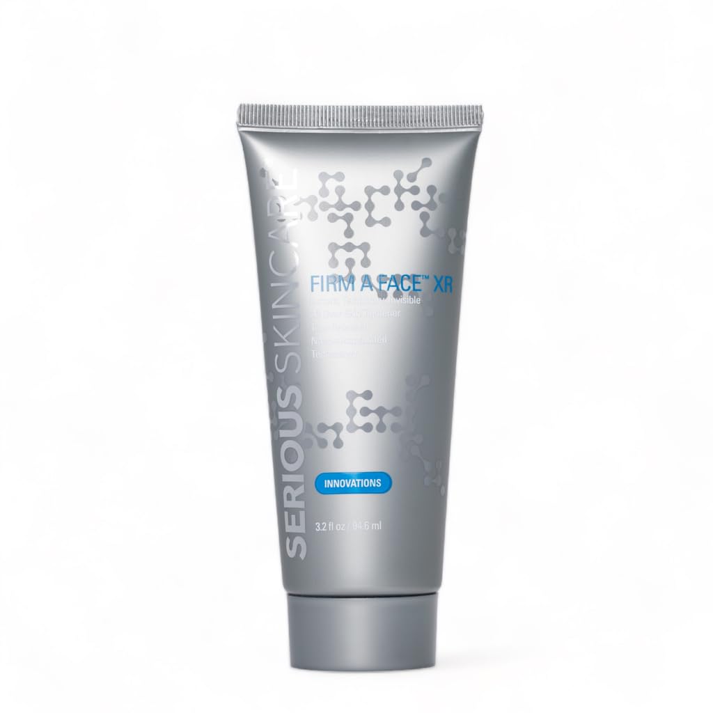 Serious Skincare Firm A Face XR bottle with pump for precise, quick application