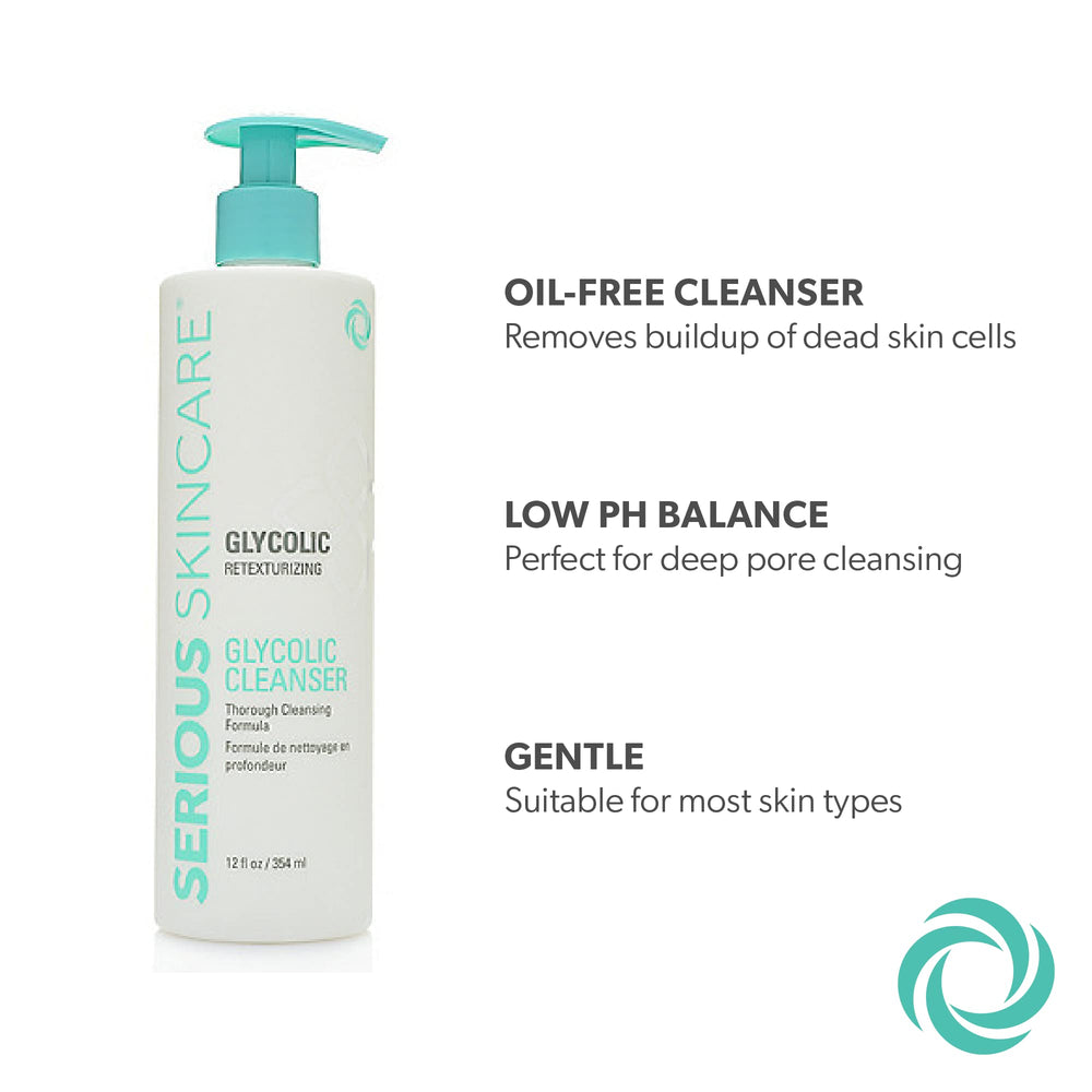 Serious Skincare Glycolic Cleanser foaming rinse delivers fresh feel after cleansing