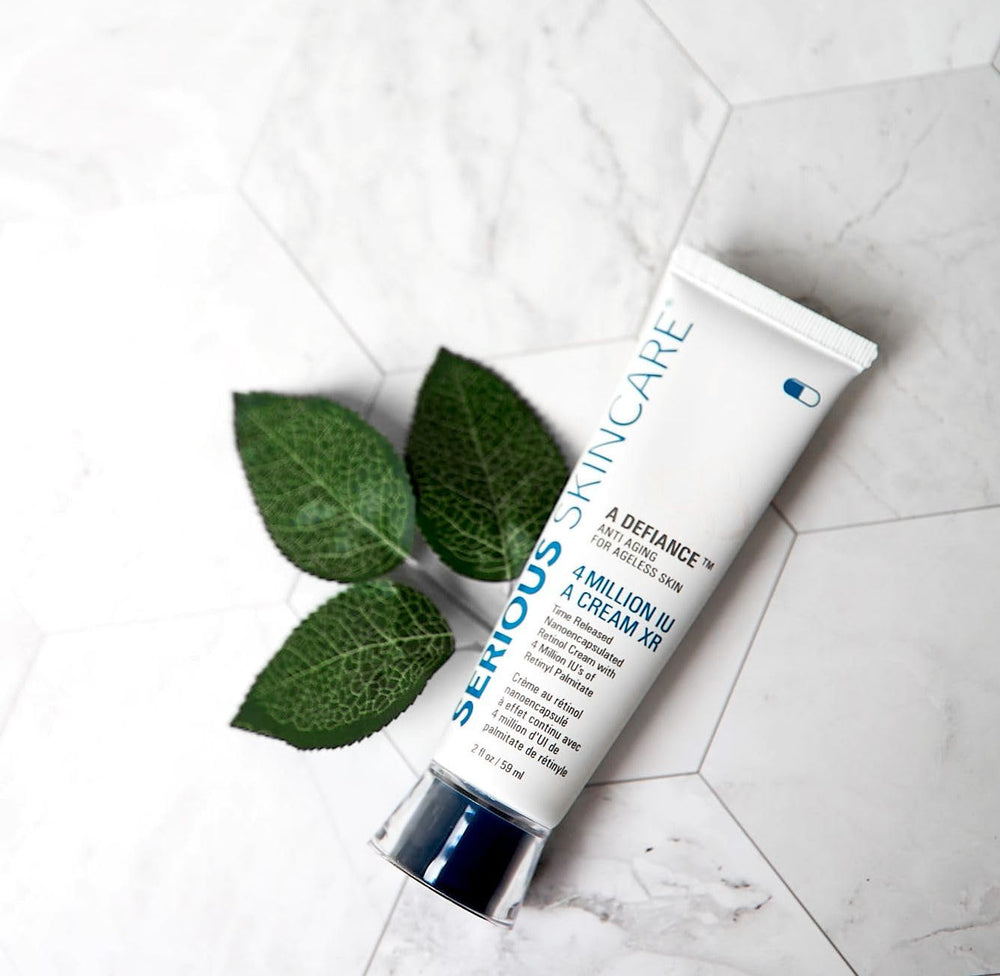 Serious Skincare Retinol Cream Face USA-made badge signals quality.