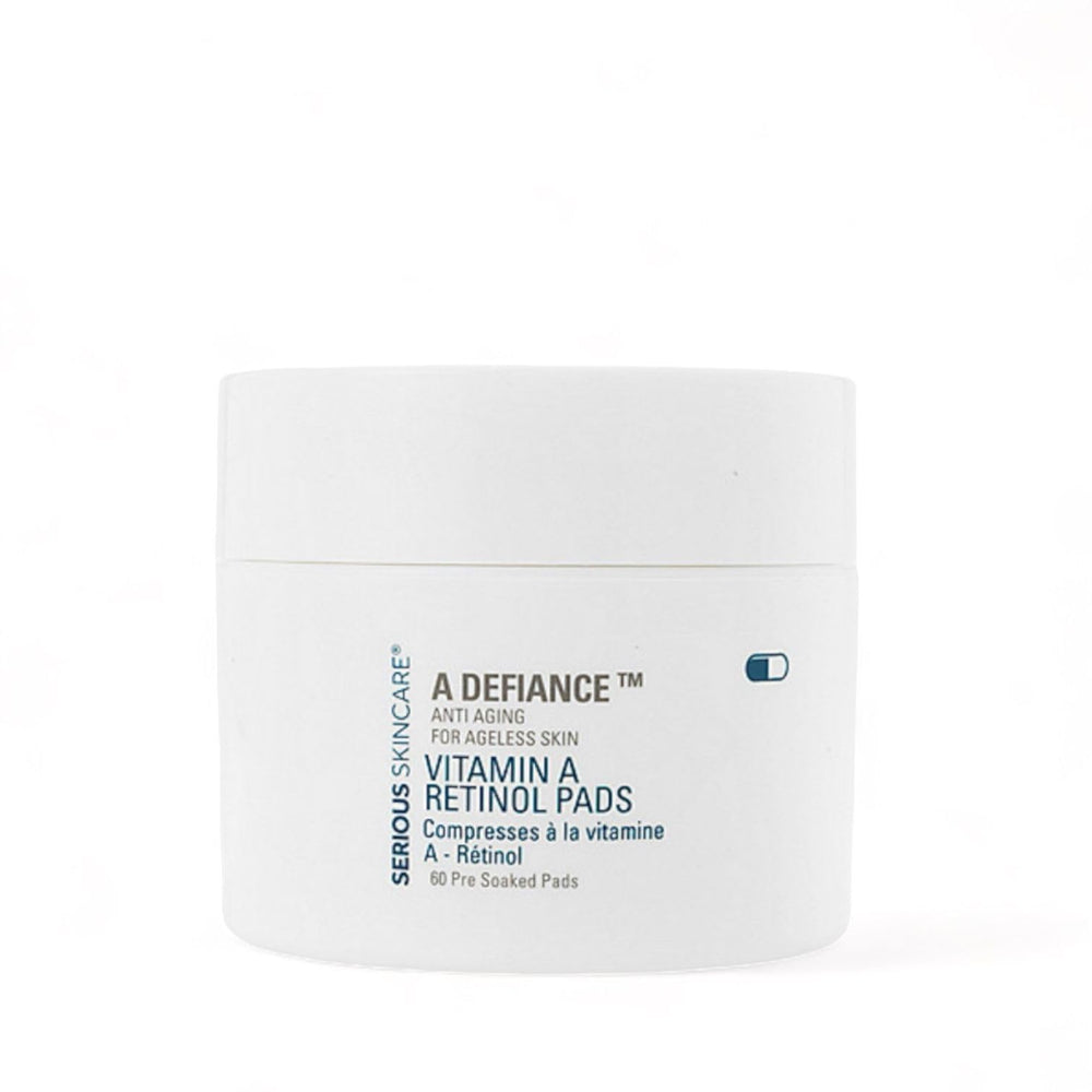 Serious Skincare Retinol pads close-up on the face showing texture