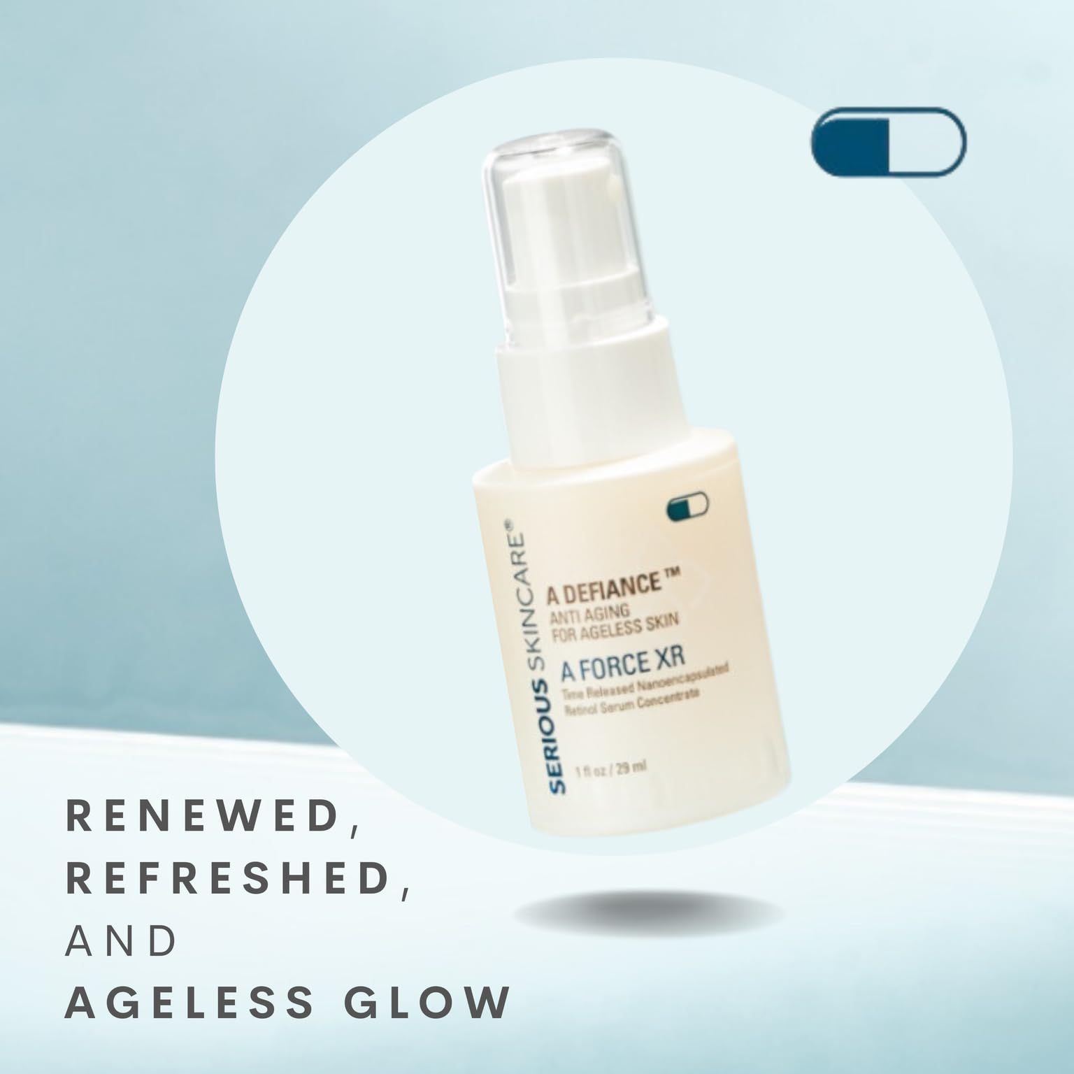 Serious Skincare Vitamin A Force XR box packaging highlighting USA-made formulation