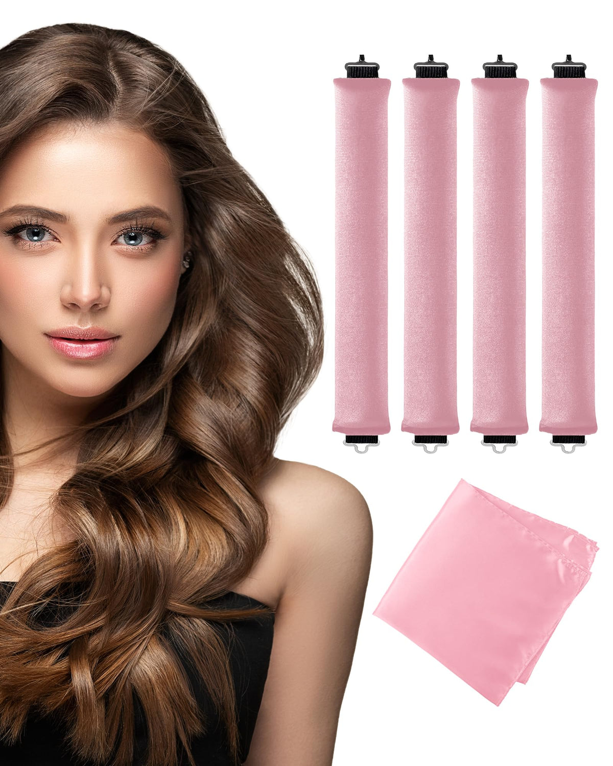 Seritant heatless curls overnight rollers demonstrate gentle, snag-free styling.