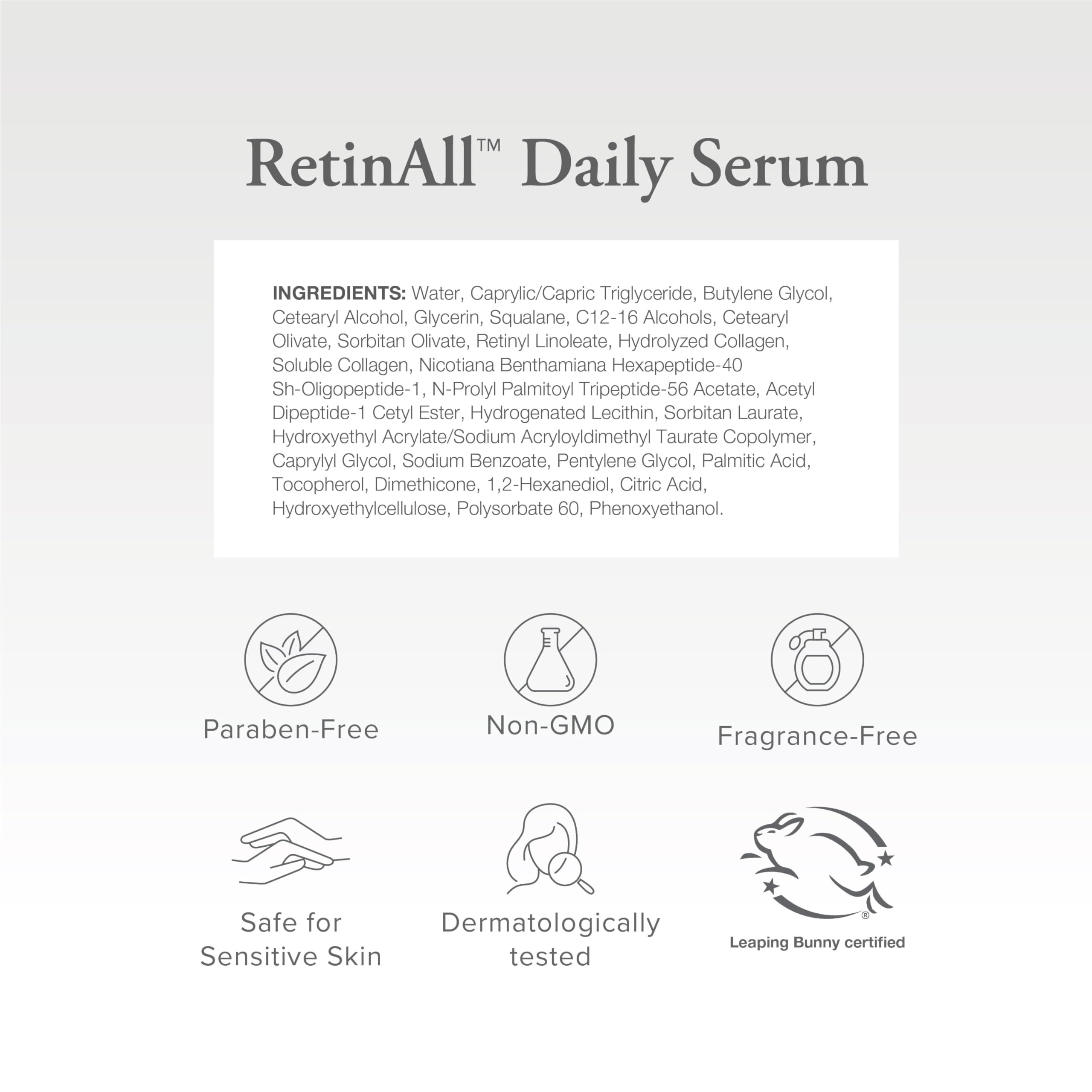 Demonstration of wrinkle reduction potential with RetinAll serum