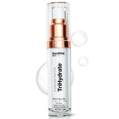 Serovital TriHydrate bottle pour demonstrates convenient application and hydration.
