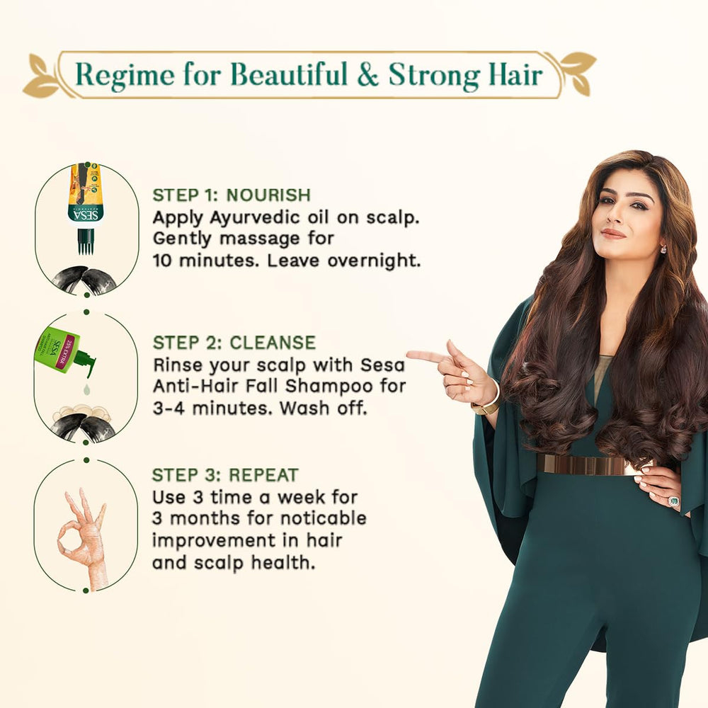 Sesa Ayurvedic Hair Oil used by both women and men for daily care