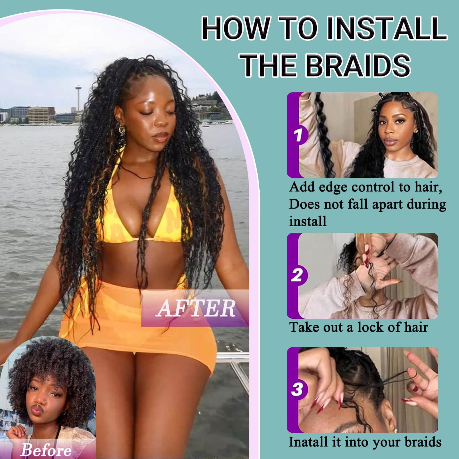 Seveco boho braids lengths 14-26 inches for custom looks